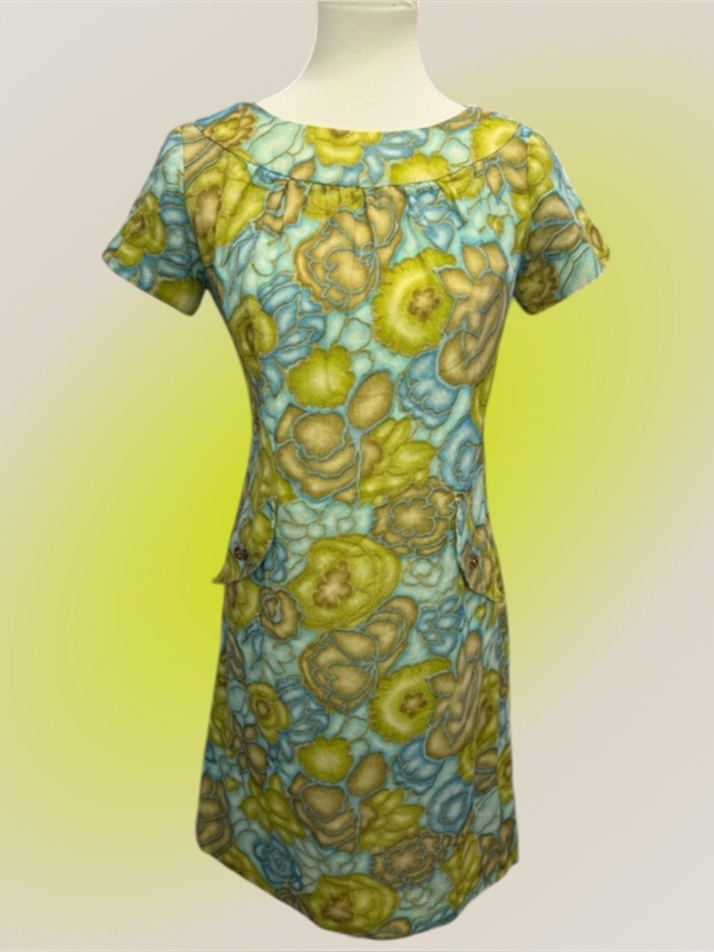 60’s Smocked Sheath Dress